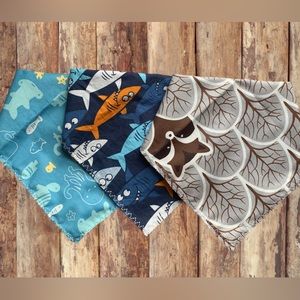 3 pack dog bandana 13 inches snap on button